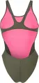 Купальник злитий жіночий Arena TEAM SWIMSUIT SWIM TECH SOLID темно-зелено-рожевий 004763-609