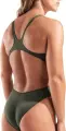 Купальник злитий жіночий Arena TEAM SWIMSUIT SWIM TECH SOLID темно-зелено-рожевий 004763-609