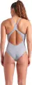 Купальник слитный женский Arena TRAIL SWIMSUIT V BACK серо-черно-лаймовый 009022-520