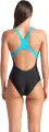 Купальник жіночий Arena VIBRANT SWIMSUIT SWIM PRO BACK чорно-блакитно-оранжево-зелений 008936-580