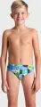 Плавки-брифы детские Arena WALLPAPER SWIM BRIEFS голубо-темно-сине-лаймовые 009096-750