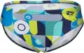 Плавки-брифы детские Arena WALLPAPER SWIM BRIEFS голубо-темно-сине-лаймовые 009096-750