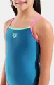 Купальник злитий дитячий Arena SWIMSUIT LIGHT DROP SOLID темно-бірюзово-рожевий 005919-696