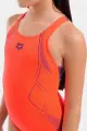 Купальник злитий дитячий Arena GRAPHIC SWIMSUIT SWIM PRO BACK помаранчево-фіолетовий 011184-370