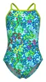 Купальник слитный детский Arena STARS SWIMSUIT LIGHT DROP BACK голубо-салатовый 011741-860