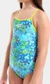 Купальник слитный детский Arena STARS SWIMSUIT LIGHT DROP BACK голубо-салатовый 011741-860