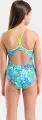 Купальник слитный детский Arena STARS SWIMSUIT LIGHT DROP BACK голубо-салатовый 011741-860