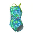 Купальник слитный детский Arena STARS SWIMSUIT LIGHT DROP BACK голубо-салатовый 011741-860