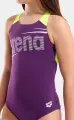 Купальник злитий дитячий Arena BOLD SWIMSUIT V BACK фіолетово-салатовий 011755-960