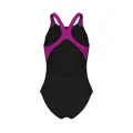 Купальник слитный детский Arena PAINTERLY SWIMSUIT V BACK черно-фиолетовый 011756-590