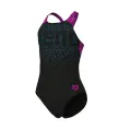 Купальник слитный детский Arena PAINTERLY SWIMSUIT V BACK черно-фиолетовый 011756-590