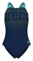 Купальник слитный детский Arena PAINTERLY SWIMSUIT V BACK темно-сине-бирюзовый 011756-780