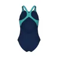 Купальник слитный детский Arena PAINTERLY SWIMSUIT V BACK темно-сине-бирюзовый 011756-780