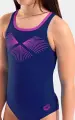 Купальник злитий дитячий Arena BAY SWIMSUIT SWIM PRO BACK темно-синьо-рожевий 011885-790
