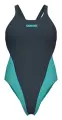 Купальник злитий жіночий Arena TEAM SWIMSUIT SWIM TECH SOLID темно-сіро-бірюзовий 004763-580