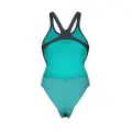 Купальник слитный женский Arena TEAM SWIMSUIT SWIM TECH SOLID темно-серо-бирюзовый 004763-580