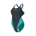 Купальник слитный женский Arena TEAM SWIMSUIT SWIM TECH SOLID темно-серо-бирюзовый 004763-580