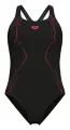 Купальник злитий жіночий Arena GRAPHIC SWIMSUIT SWIM PRO BACK LB чорно-кораловий 011183-554