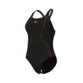 Купальник злитий жіночий Arena GRAPHIC SWIMSUIT SWIM PRO BACK LB чорно-кораловий 011183-554