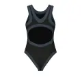 Купальник злитий жіночий Arena BOLD LINES SWIMSUIT чорно-сірий 011576-550