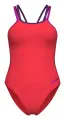 Купальник слитный женский Arena SOLID SWIMSUIT DOUBLE CROSS BACK кораллово-фиолетовый 011595-499
