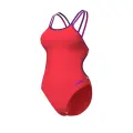 Купальник слитный женский Arena SOLID SWIMSUIT DOUBLE CROSS BACK кораллово-фиолетовый 011595-499