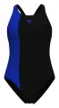 Купальник слитный женский Arena DUOGRAF SWIMSUIT V BACK черно-синий 011695-580