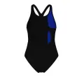 Купальник слитный женский Arena DUOGRAF SWIMSUIT V BACK черно-синий 011695-580