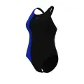 Купальник слитный женский Arena DUOGRAF SWIMSUIT V BACK черно-синий 011695-580