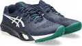 Кроссовки теннисные Asics GEL-RESOLUTION X CLAY темно-сине-бело-зеленые 1041A485-400