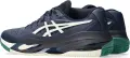 Кроссовки теннисные Asics GEL-RESOLUTION X CLAY темно-сине-бело-зеленые 1041A485-400