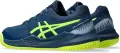 Кросівки тенісні дитячі Asics GEL-RESOLUTION 9 CLAY темно-синьо-лимонні 1044A068-404