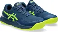 Кроссовки теннисные детские Asics GEL-RESOLUTION 9 темно-сине-лимонные 1044A067-404
