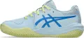 Кроссовки теннисные детские Asics GEL-RESOLUTION X CLAY голубо-сине-лимонные 1044A080-401