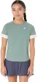 Футболка для тенісу дитяча Asics GIRLS TENNIS SS TOP зелено-молочна 2044A045-400