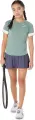 Футболка для тенісу дитяча Asics GIRLS TENNIS SS TOP зелено-молочна 2044A045-400