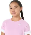 Футболка для тенісу дитяча Asics GIRLS TENNIS SS TOP світло-рожево-біла 2044A045-701