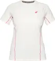 Футболка для тенісу жіноча Asics GAME ALL OVER PRINT SS TOP бежево-рожева 2042A385-100