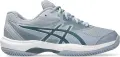 Кроссовки теннисные детские Asics GEL-GAME CLAY/OC серо-темно-зеленые 1044A082-400
