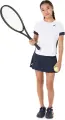 Футболка для тенісу дитяча Asics GIRLS TENNIS SS TOP біло-темно-синя 2044A045-101