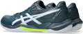 Кросівки волейбольні Asics GEL-ROCKET 12 темно-бірюзово-біло-лимонні 1071A116-404