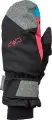 Перчатки детские CMP KIDS SKI MITTEN черно-серо-коралловые 6524824J-35BN