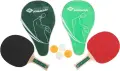 Набор для настольного тенниса Donic CHAMPS 400 (2 ракетки, 2 чехла и 4 мяча) светло-коричнево-зелено-бело-оранжевый 788498