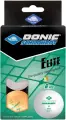 Набір м'ячів для настільного тенісу Donic ELITE 1* оранжево-білий (6 штук) 608511