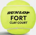 Набір м'ячів для тенісу Dunlop FORT CLAY COURT 4B жовтий (4 штуки) 601613