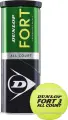 Набор мячей для тенниса Dunlop FORT ALL COURT TS 3B желтый (3 штуки) 601315