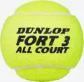 Набор мячей для тенниса Dunlop FORT ALL COURT TS 3B желтый (3 штуки) 601315