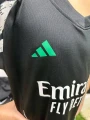 Футбольна форма дитяча Арсенал (Arsenal) 2024-2025 виїзна чорно-червоно-зелена F0002