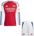 Футбольная форма с длинным рукавом детская Арсенал (Arsenal) 2024-2025 домашняя красно-бело-синяя F0003
