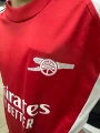 Футбольная форма с длинным рукавом детская Арсенал (Arsenal) 2024-2025 домашняя красно-бело-синяя F0003